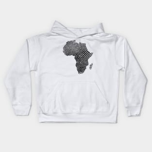 Africa, Africa Fingerprint, Black History, Black Girl Magic, Black Lives Matter Kids Hoodie